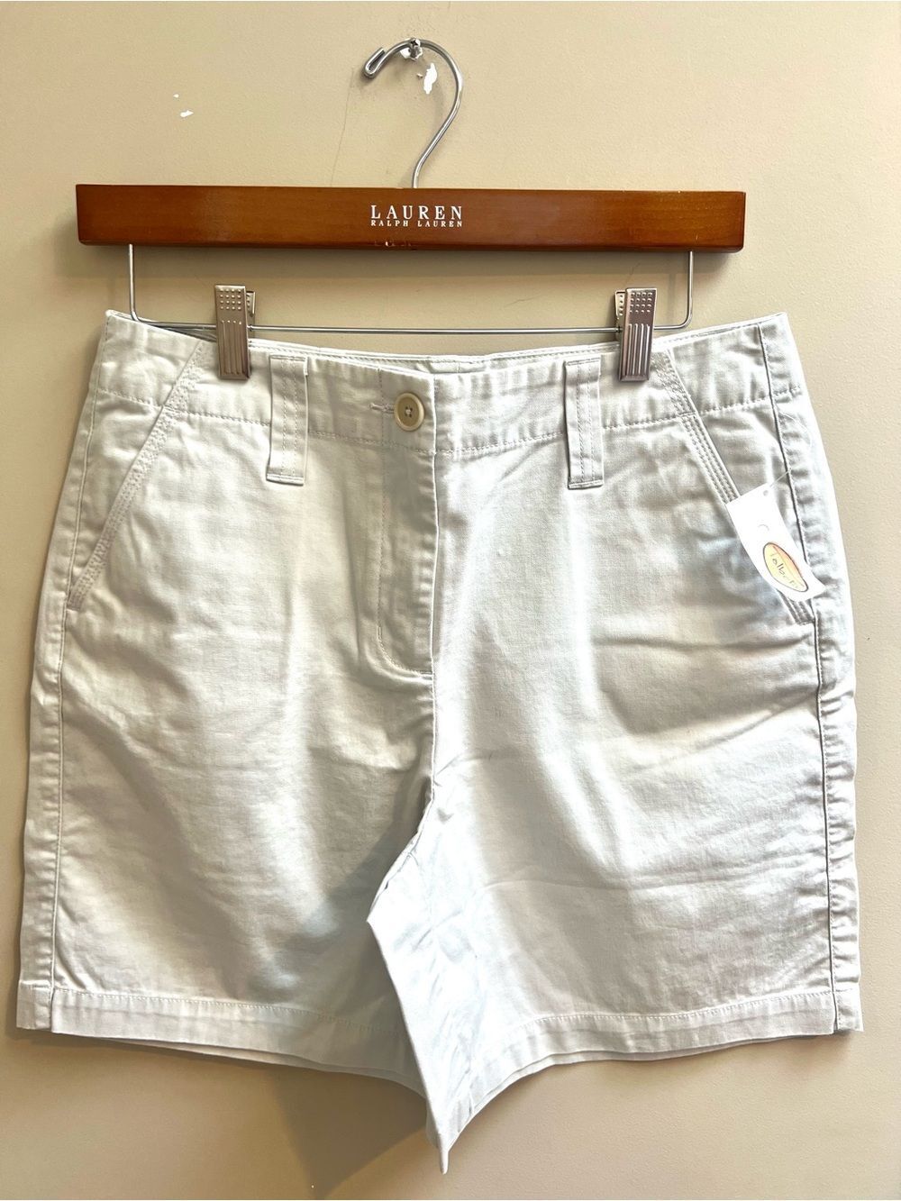 Talbots tan stretch Shorts. Size 8